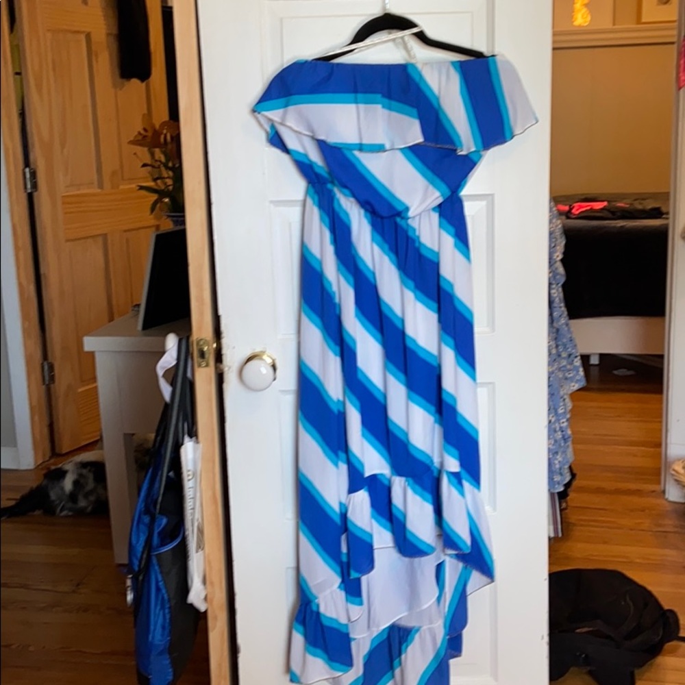 women’s high low silk dress